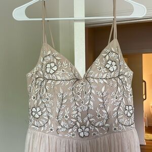 BHLDN Blush pink/cream bridesmaid dress